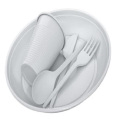 FDA disposable biodegradable plastic cutlery plate set